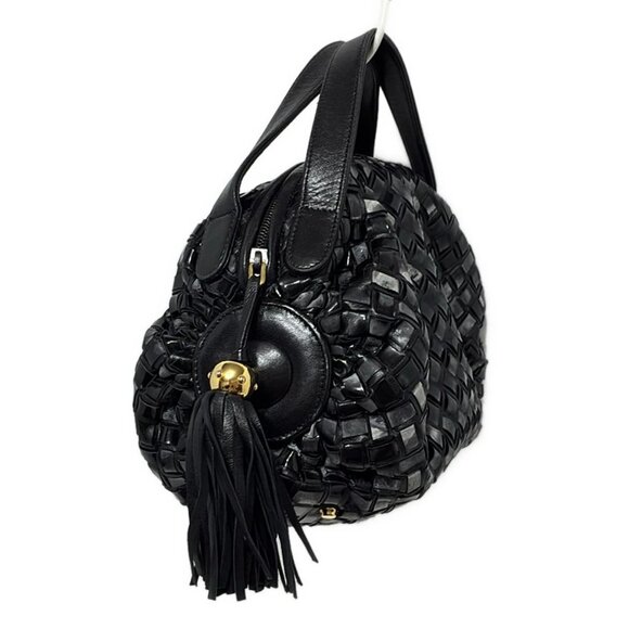 Auth BALLY - Black Leather Patent Leather (Synthetic Leather) Handbag - Picture 12 of 14